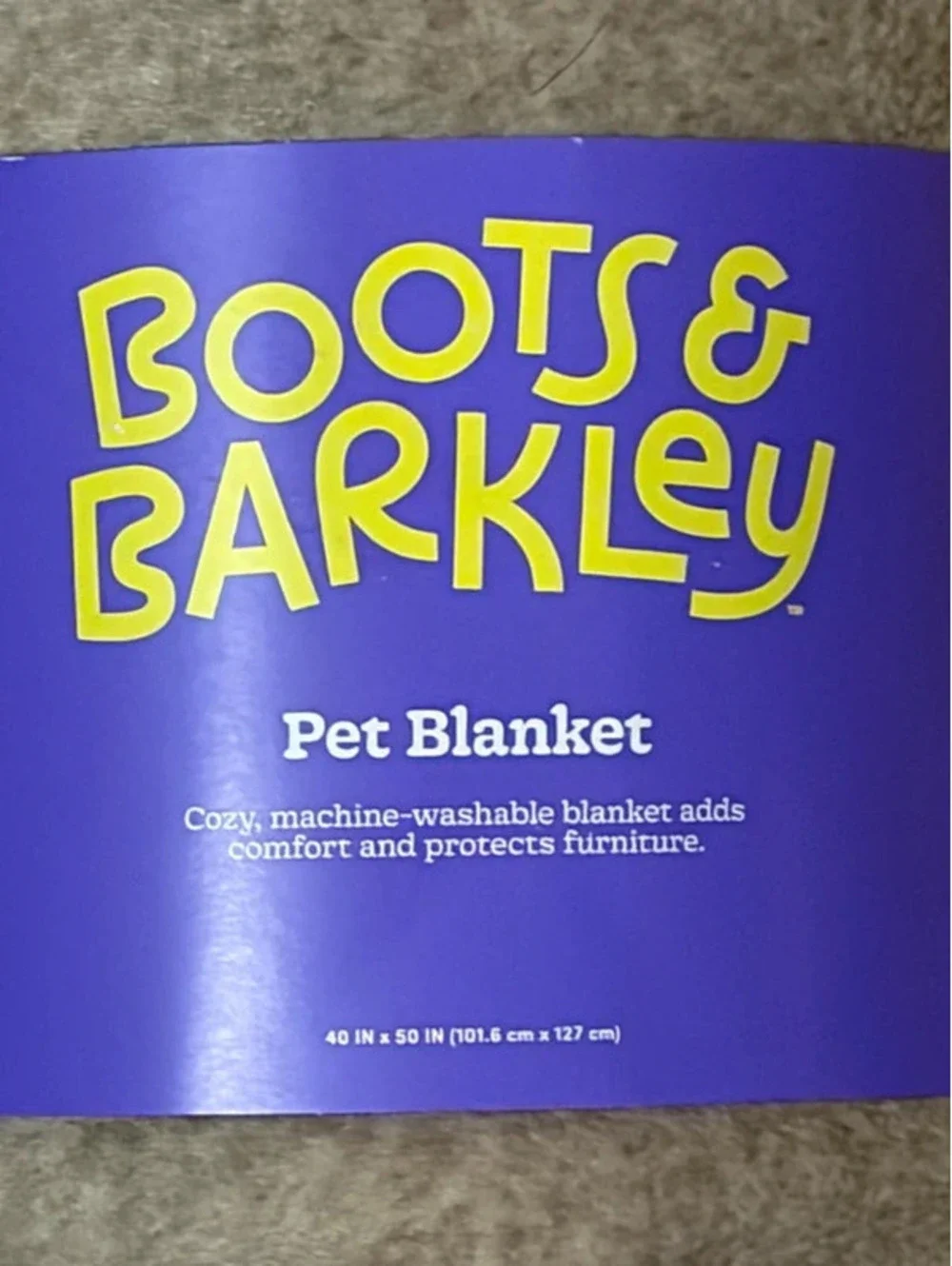 Boots & Barkley Gray Pet Blanket 40” x 50” Machine Washable Dog Cat